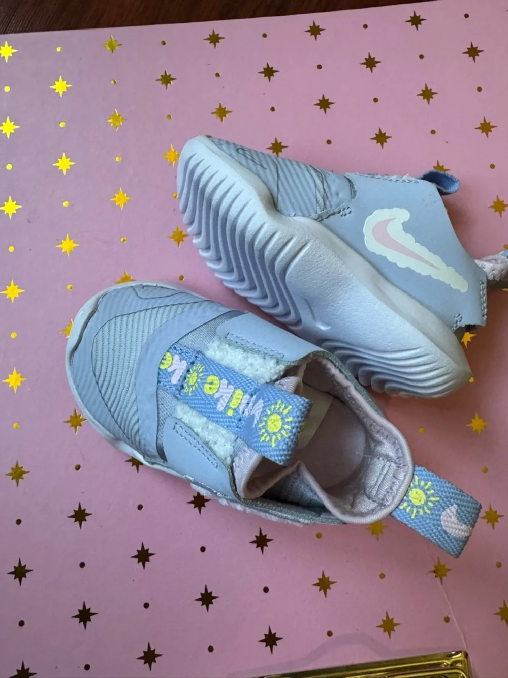 Nike Kids Light Blue & Pink Flex Runner Slip-On Sneakers size baby 3C - Picture 3 of 9